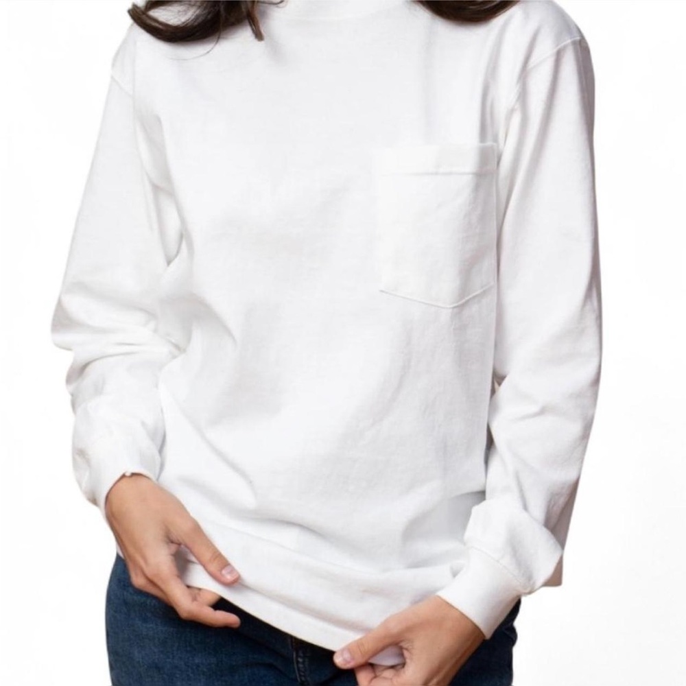 Brandy Melville White Long Sleeve Presley Top